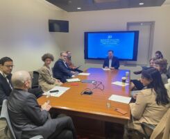 Pictured from left to right: Dr. Jason Berman (Children’s Hospital of Eastern Ontario), Dr. Aristotle Voineskos (Centre for Addiction and Mental Health), Emily Follwell (HealthCareCAN), Dr. Frank MacMaster (IWK Health Centre), Name Unknown (Don Davies’ Office), Don Davies (MP), Peter Farrell (Don Davies’ Office), Dr. Evdokia Anagnostou (Holland Bloorview Kids Rehabilitation Hospital), Ellen Chesney (Provincial Health Services Authority), Fariba Sharmin (The Royal)