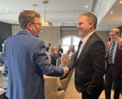 Pictured left to right: Patrick Dumelie (Covenant Health) and The Honourable Mark Holland (Federal Minister of Health)