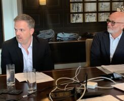 Pictured left to right: The Honourable Mark Holland (Federal Minister of Health) and Dr. Michael Gardam (Health PEI)